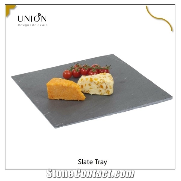 Natural Slate Stone Square Platse Sushi Plate Steak Tray