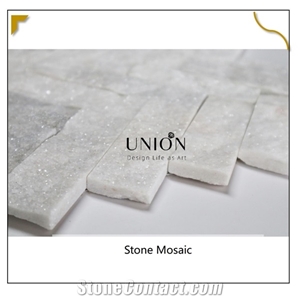 Natural Stone Bathroom Tile Herringbone Mosaic Wall Material