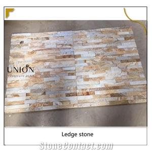 Natural Stone Wall Panel Twinkle Shinning Ledge Surface