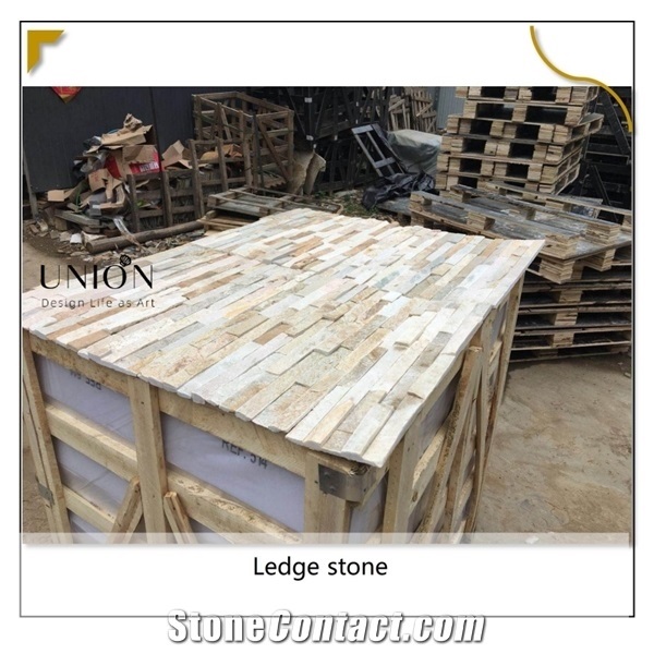 Oyster Yellow Rusty Stacked Cultured Stone Wall Panels