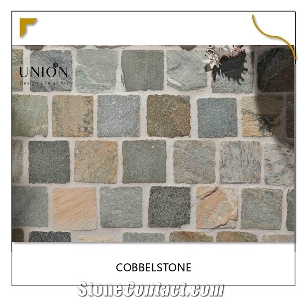 P14 Yellow Rusty Cobble Paving Stone,Walkway Pavers for Deco