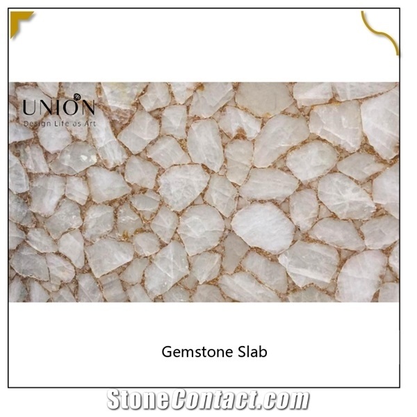 Pure White Crystal Quartz Semi-Precious Stone for Wall&Floor