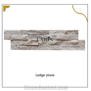 Quartzite Ledge Panel Sliver Snow White Wall Decoratio Stone