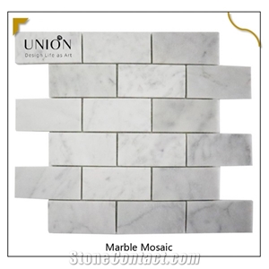 Ready to Ship White Carrara Marble Mosaic Art Mosaic Tiles