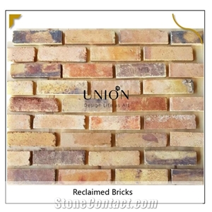 Reclaimed Brick Wall Background Vintage Industrial Masonry