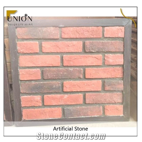 Red Square Brick Artificial Cladding Stone for Wall Decorat