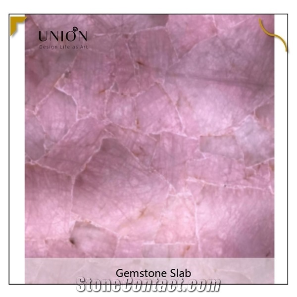 Rose Pink Semi-Precious Agate Slabs for Interior Bathroom