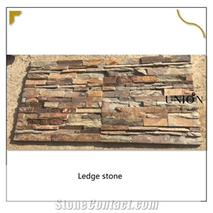 Rusty Slate Manufactured Ledge Stone Wall Decoration Materia
