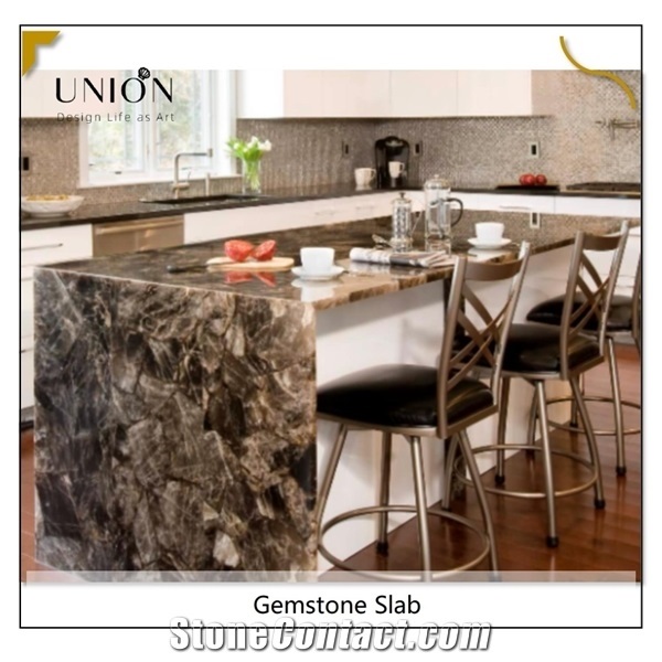Semiprecious Brown Agate,Gemstone Countertop Interior Design