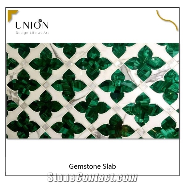 Semiprecious Stone Gemstone Wall Panels Light Green Color