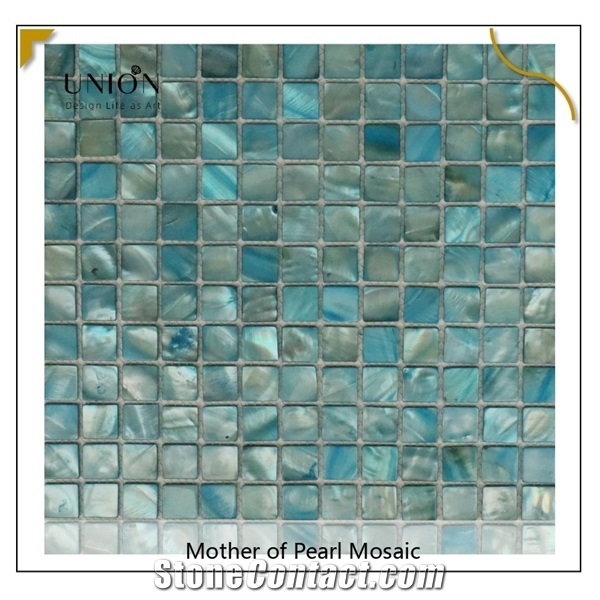 Sky Blue Seashell Tile Mosaic Decorative Kichen Backsplash