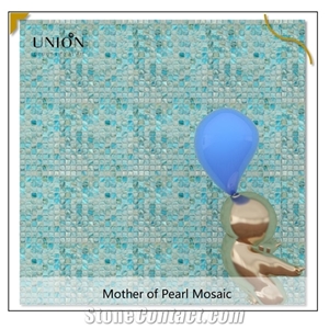 Sky Blue Seashell Tile Mosaic Decorative Kichen Backsplash