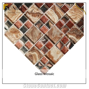 Suitable for Bathroom Accessories Glass Mosaic Wall Tiles
