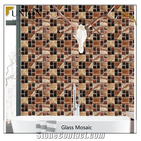 Suitable for Bathroom Accessories Glass Mosaic Wall Tiles