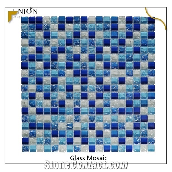 Swimming Pool Glass Mosaic Blue Color,Pool Covering Mosaic