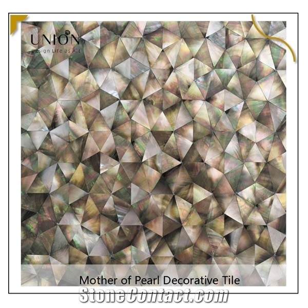 Tahiti Black Seashell Mother Of Pearl Square Shape Mosaic