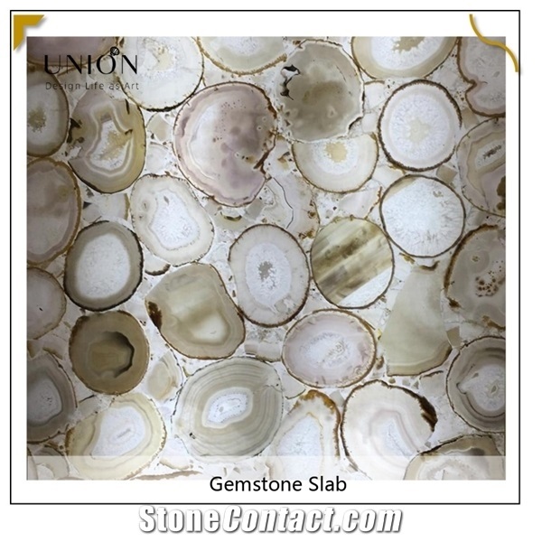 White Semiprecious Stone Slabs,Polished Semiprecious Stone