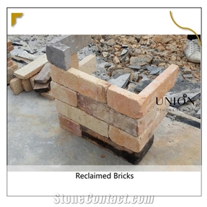 Yellow Reclaimed Bricks Cladding Stone Thin Brick Veneer