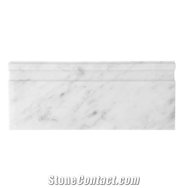 Carrara White Marble Baseboard/Base Board