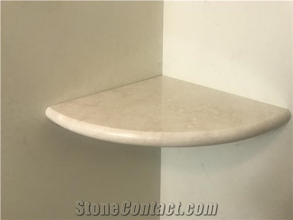 Crema Marfil Marble Shower Corner Shelf