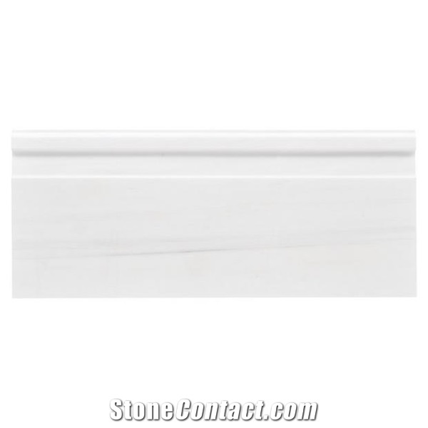 Thassos White Marble Baseboard/Skirting Board