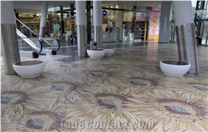 Sunflower Mosaic Flooring Tile, Customerised Mosaic