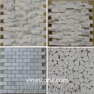 Vietnam Milky White Marble Mosaic