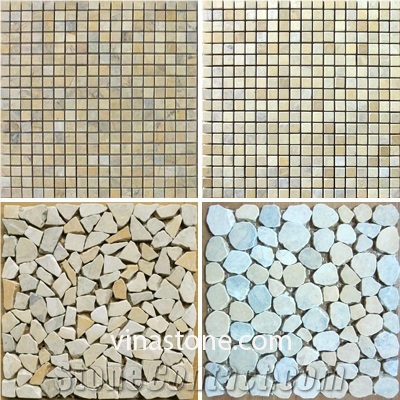 Vietnam Silk Yellow Marble Mosaic