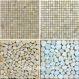 Vietnam Silk Yellow Marble Mosaic