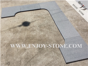 Honed G654, Swimming Pool Curved Bullnose Coping Tiles