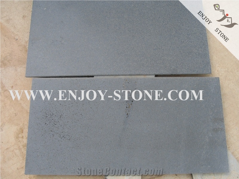 Honed,Zhanpu Bluestone with Holes, Paving Stone Tiles