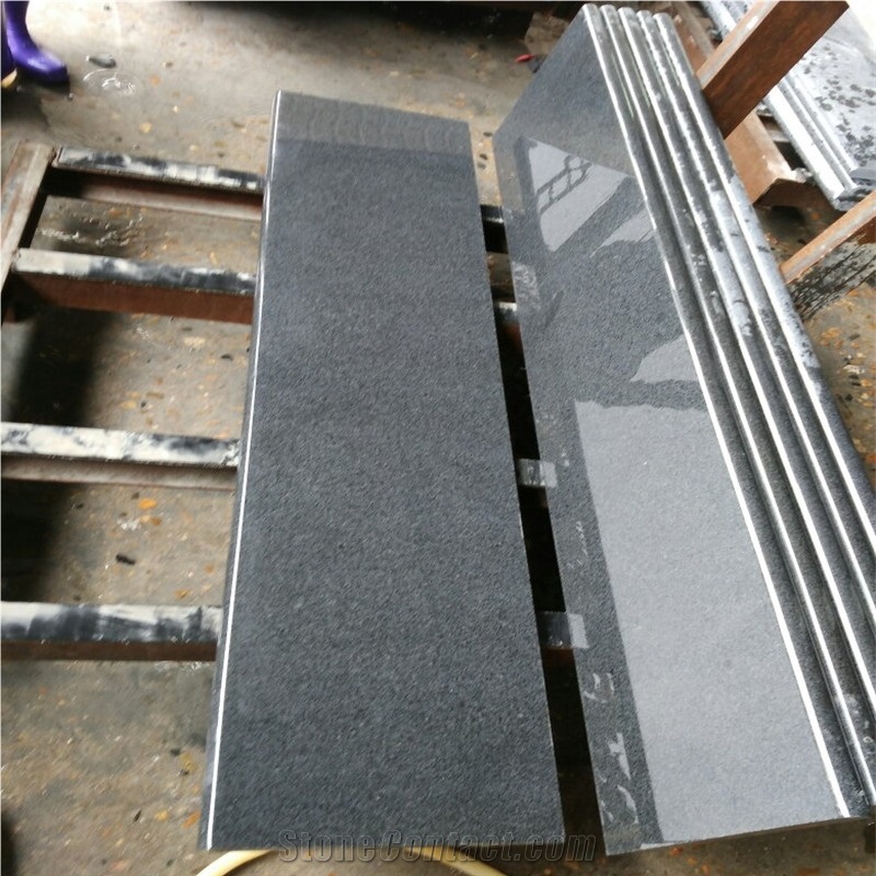 China Impala Black Dark Grey G654 Granite Stone Stair Steps