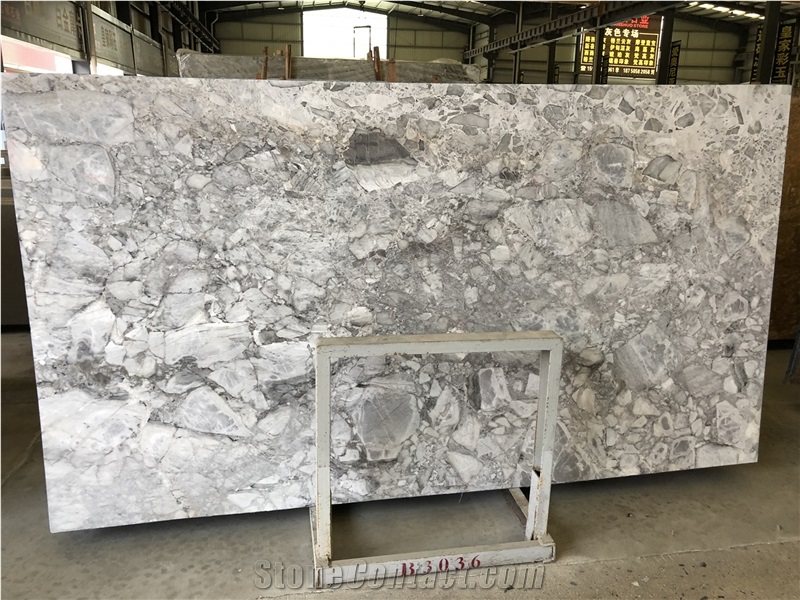 China Polished Grey Marble Flooring Slab/Tiles
