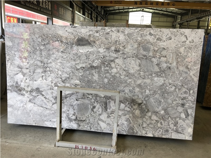 China Polished Grey Marble Flooring Slab/Tiles