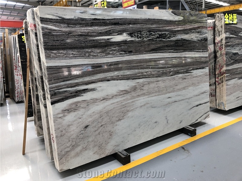Palissandro Blue with Grey Veins Marble Slab