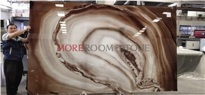 Luxury Bathroom Wall Print Art Glass Mineral Design Stone
