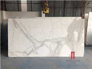 Statuario and Calacatta White Marble Tile & Slab