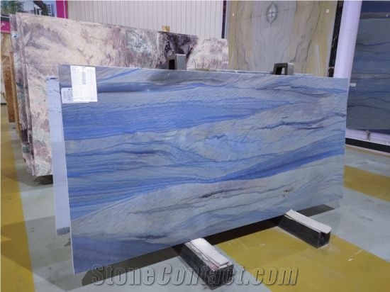 Blue Azul Macaubas Quartzite Slabs from Brazil