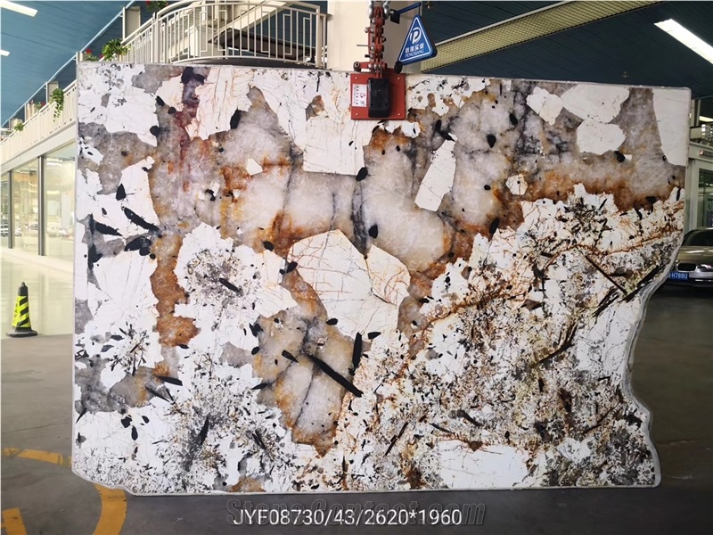 Brazil Pandora White Quartzite Polished Large Slab