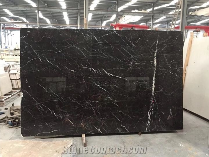 China Nero St Laurent Bown/Black Polished Marble