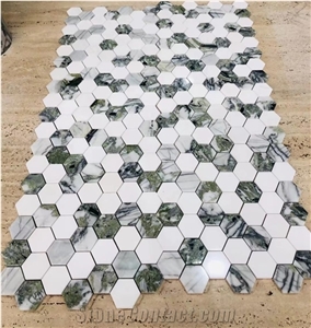 China Ice Green Jade Emerald Mosaic Tile Design