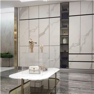 Modern Marble Sintered Stone Wardrobe Cabinet Door Panel