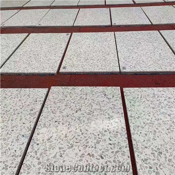 Lightweight Cladding Aluminium Honeycomb Terrazzo Stone Tile