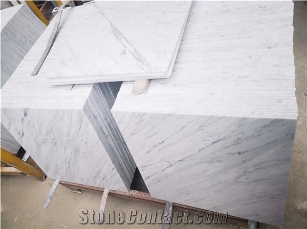 Natural Stone Beautiful Carrara White Polished Marble Tiles