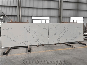 Widely Used in Kitchens White Color Quartz Countertops