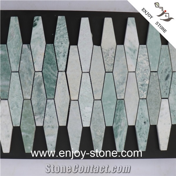 Green Jade Marble Mosaic Tile, Wall Cladding, Wall Covering