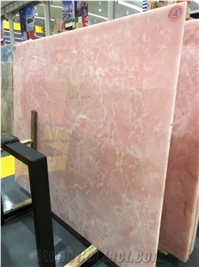 High Quality Pink Onyx Slab for Background Walling