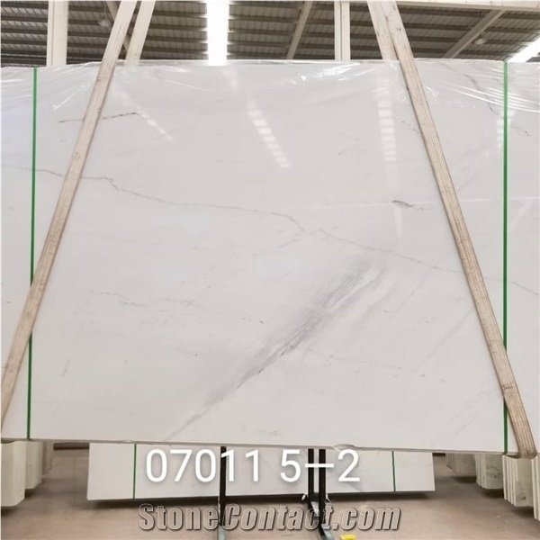 Bianco Carrara White Marble Slab Tile Wall
