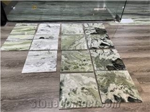 Green Marble Ice Jade Thin Tile
