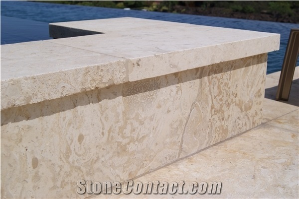 Coral Gem Coral Stone Brushed/Filled Pool Coping,Pool Paver
